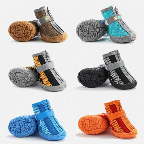 Bottes en caoutchouc pour chien – 4 pièces respirantes pour la marche et la randonnée SUN N.