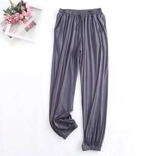 Pantalon Pyjama Femme Modal  Pantalon Pour Femme nouveau printemps automne doux Modal femmes pyjamas Pantalon vêtements de maison bas de sommeil Pantalon à jambes larges 13 couleurs SUN N.