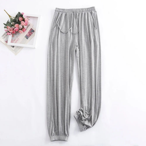  Pantalon Pyjama Femme Modal  Pantalon Pour Femme nouveau printemps automne doux Modal femmes pyjamas Pantalon vêtements de maison bas de sommeil Pantalon à jambes larges 13 couleurs SUN N.