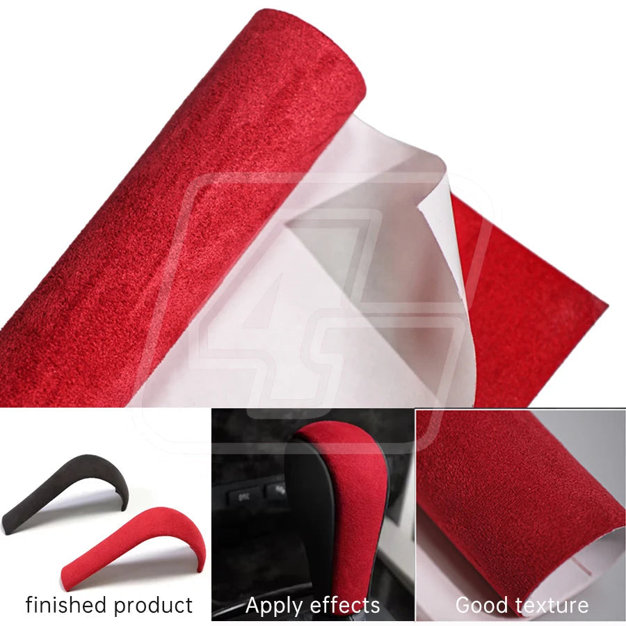 Film vinyle effet velours rouge pour voiture - Rouleau 1,52m x 15m SUN N.