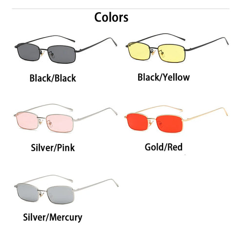 Lunettes de soleil miroir unisexe avec monture métallique et protection UV400, design tendance.