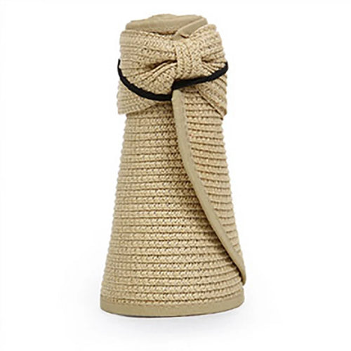 Chapeau Visière Femme casquette de soleil pliable pour randonnée en plein air, large bord, chapeaux de paille de plage, chape SUN N.