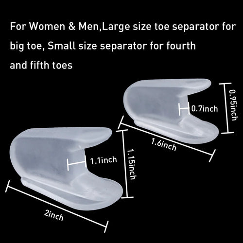 Silicone Toe Separator Bunion Corrector Hallux Valgus Set of 2