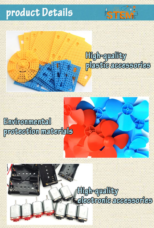 Kits éducatifs de circuits électriques pour étudiants, pour l'apprentissage du laboratoire scolaire, expériences électromagnétiques, outils pédagogiques, jouets scientifiques SUN N.