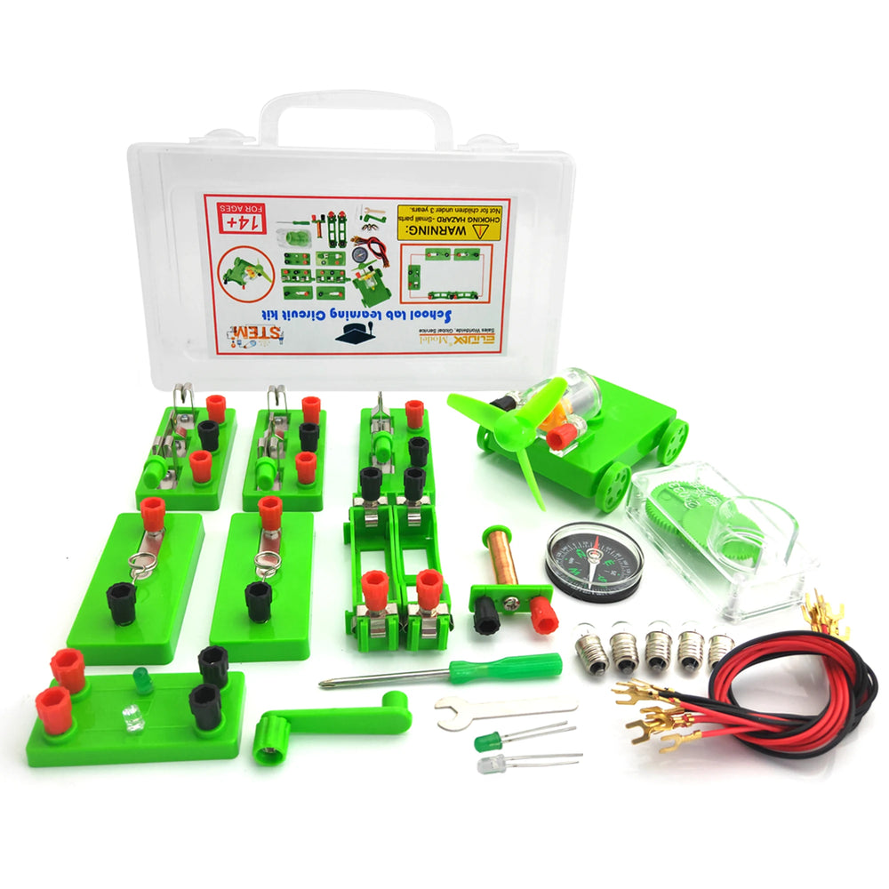 Kits éducatifs de circuits électriques pour étudiants, pour l'apprentissage du laboratoire scolaire, expériences électromagnétiques, outils pédagogiques, jouets scientifiques SUN N.