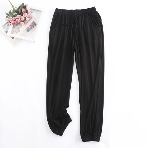 Pantalon Pyjama Femme Modal  Pantalon Pour Femme nouveau printemps automne doux Modal femmes pyjamas Pantalon vêtements de maison bas de sommeil Pantalon à jambes larges 13 couleurs SUN N.