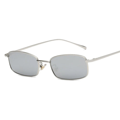 Lunettes de soleil miroir unisexe avec monture métallique et protection UV400, design tendance.
