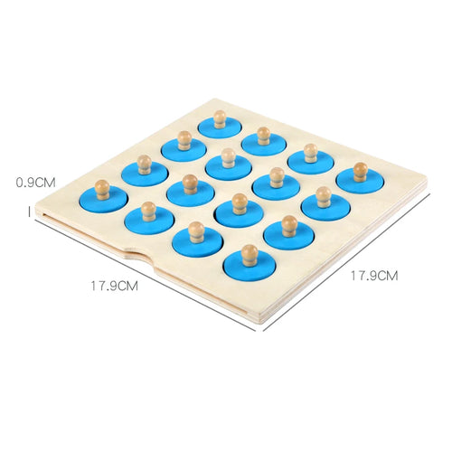 Jeu d'échecs Montessori puzzle en bois 3D, jouet logique, interaction, apprentissage précoce, jouets éducatifs pour enfants, mini SUN N.