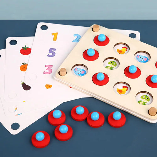 Jeu d'échecs Montessori puzzle en bois 3D, jouet logique, interaction, apprentissage précoce, jouets éducatifs pour enfants, mini SUN N.
