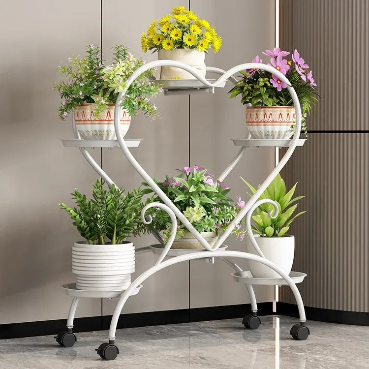 Support à fleurs sur pied Kinno - Étagère verte pour plantes SUN N.
