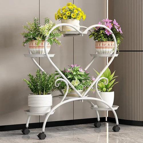 Support à fleurs sur pied Kinno - Étagère verte pour plantes SUN N.