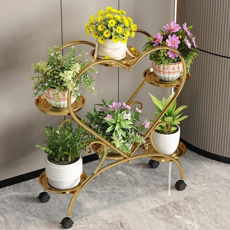 Support à fleurs sur pied Kinno - Étagère verte pour plantes SUN N.
