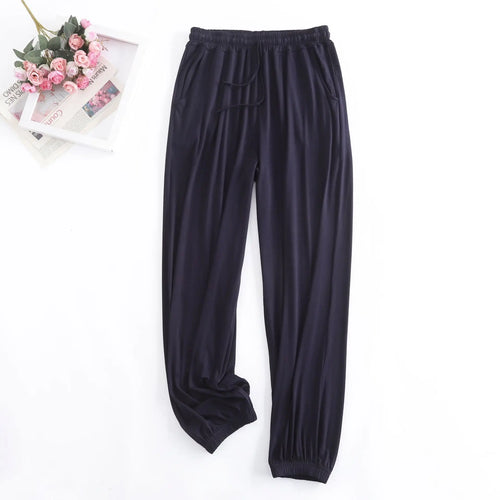 Pantalon Pyjama Femme Modal  Pantalon Pour Femme nouveau printemps automne doux Modal femmes pyjamas Pantalon vêtements de maison bas de sommeil Pantalon à jambes larges 13 couleurs SUN N.