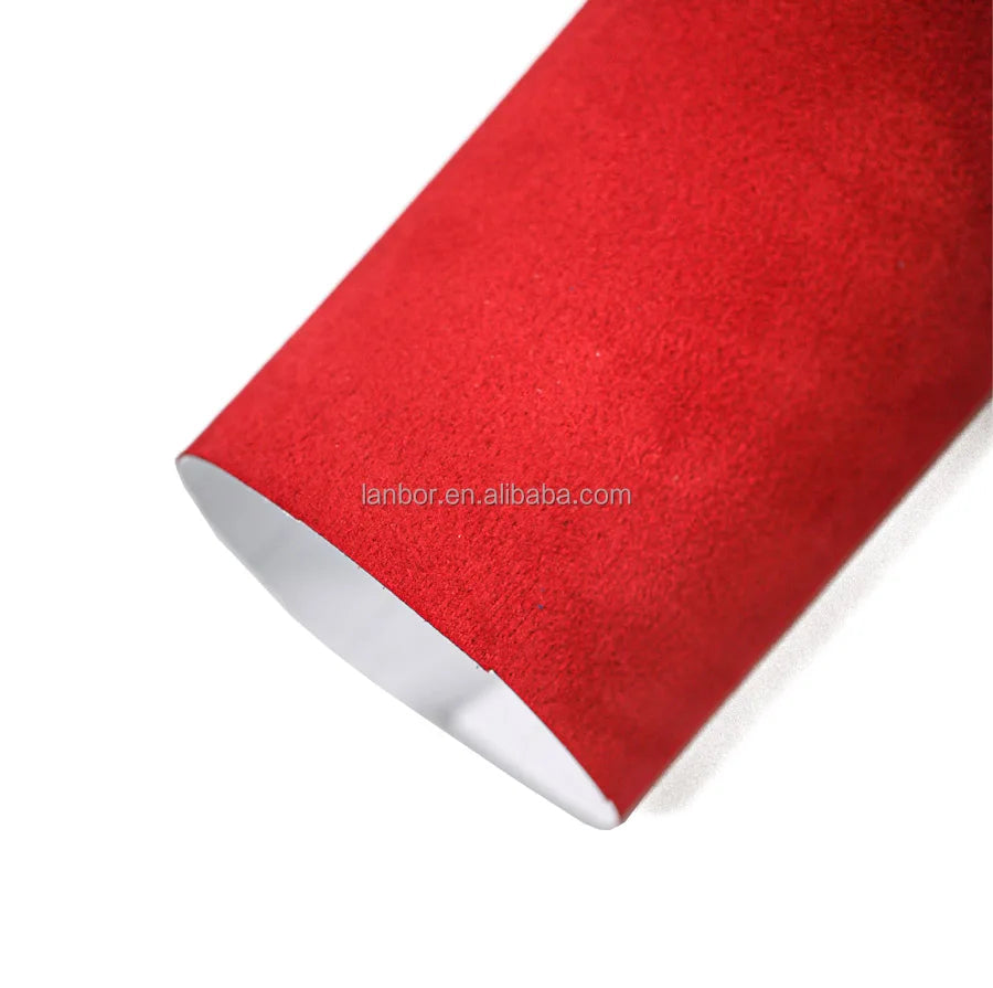 Film vinyle effet velours rouge pour voiture - Rouleau 1,52m x 15m SUN N.