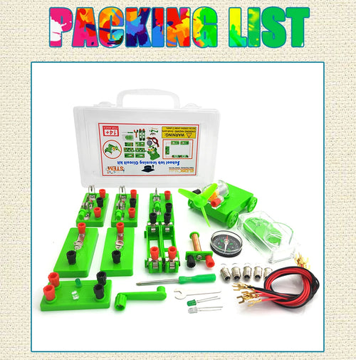 Kits éducatifs de circuits électriques pour étudiants, pour l'apprentissage du laboratoire scolaire, expériences électromagnétiques, outils pédagogiques, jouets scientifiques SUN N.