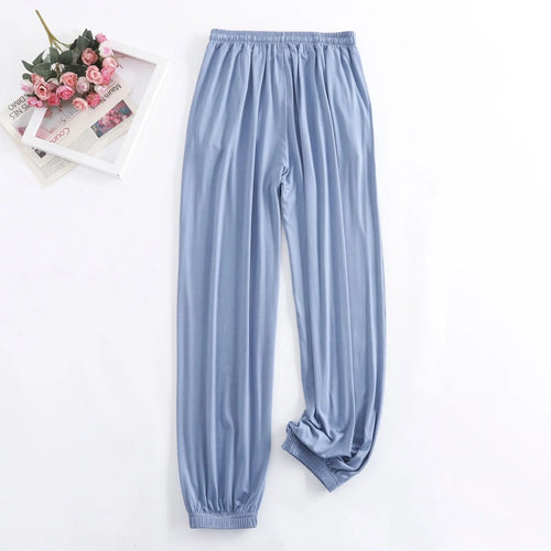 Pantalon Pyjama Femme Modal  Pantalon Pour Femme nouveau printemps automne doux Modal femmes pyjamas Pantalon vêtements de maison bas de sommeil Pantalon à jambes larges 13 couleurs SUN N.