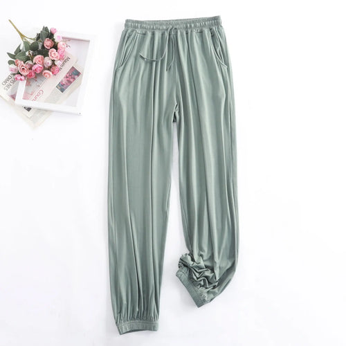 Pantalon Pyjama Femme Modal  Pantalon Pour Femme nouveau printemps automne doux Modal femmes pyjamas Pantalon vêtements de maison bas de sommeil Pantalon à jambes larges 13 couleurs SUN N.
