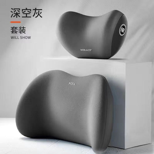 Coussin Lombaire & Appui-Tête Voiture – Oreiller Cou, Soutien Dos & Confort de Conduite SUN N.