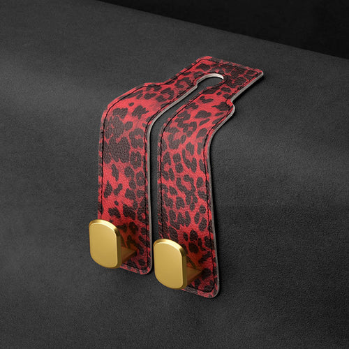 Car rear seat storage small hook turned leather zinc alloy ABS car double hook SUN N.