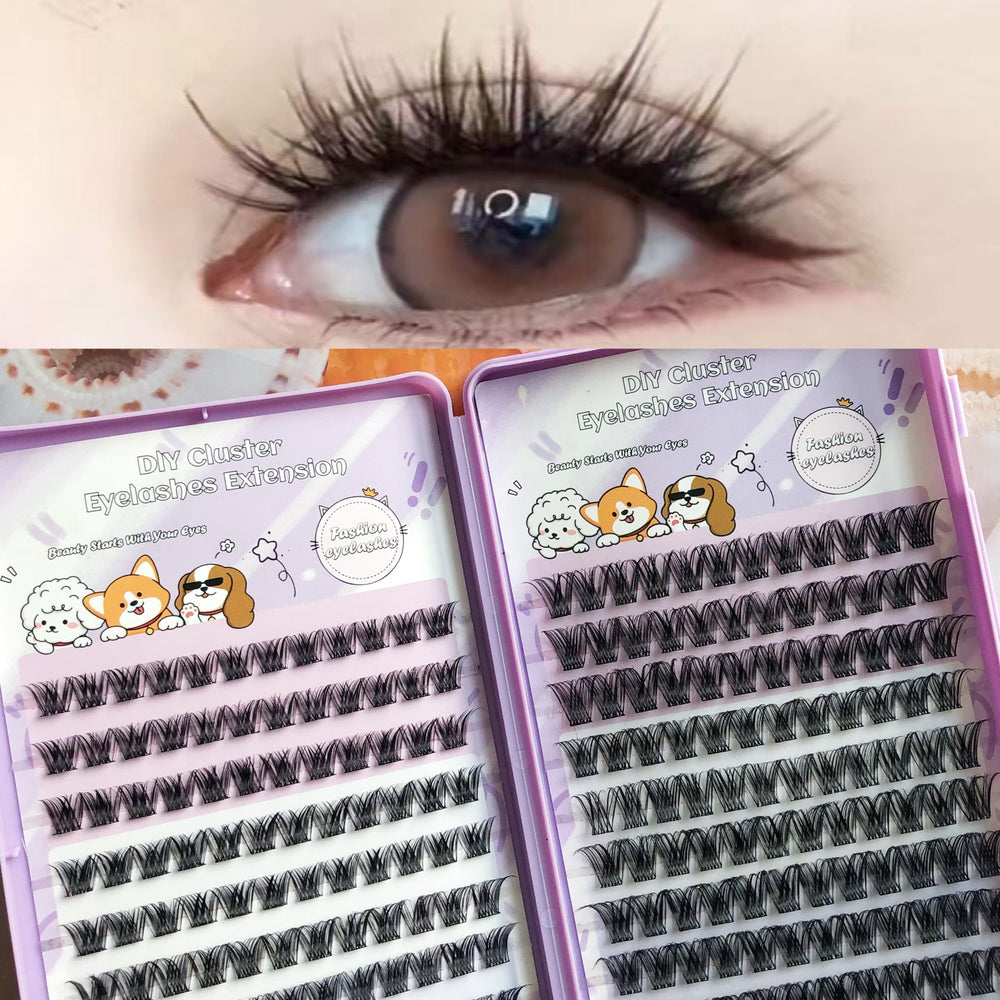 Faux Cils DIY Auto-Greffants MJ89 – 20 Rangées Cluster, Volume Épais Tendance 2026 SUN N.