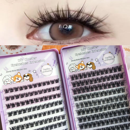 Faux Cils DIY Auto-Greffants MJ89 – 20 Rangées Cluster, Volume Épais Tendance 2026 SUN N.
