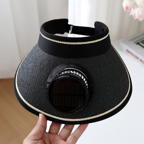 Chapeau de soleil à large bord – Ventilateur intégré, protection UV SUN N.