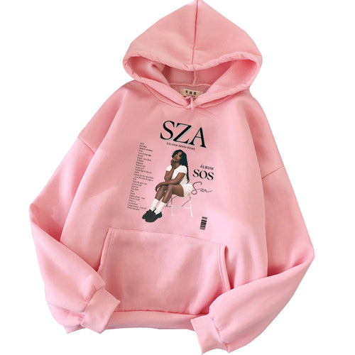 Sza Sos Album Hoodie Sza Fan Hoodie Unisex Harajuku Sweatshi SUN N.
