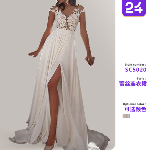 Robe de Soirée Dentelle Sexy avec Fente – Style Mariage Élégant 2026 SUN N.