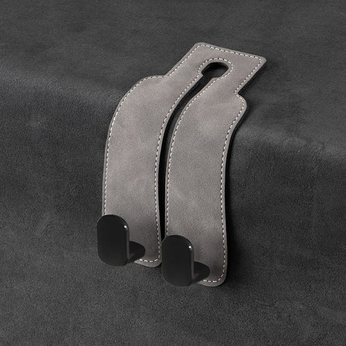Car rear seat storage small hook turned leather zinc alloy ABS car double hook SUN N.