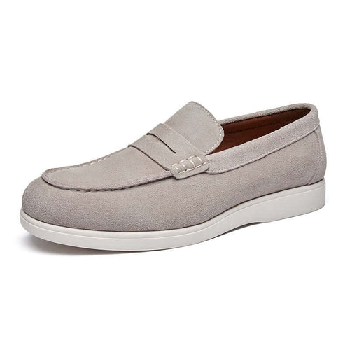 Mocassins en cuir véritable homme – élégants et confortables avec finition givrée mate