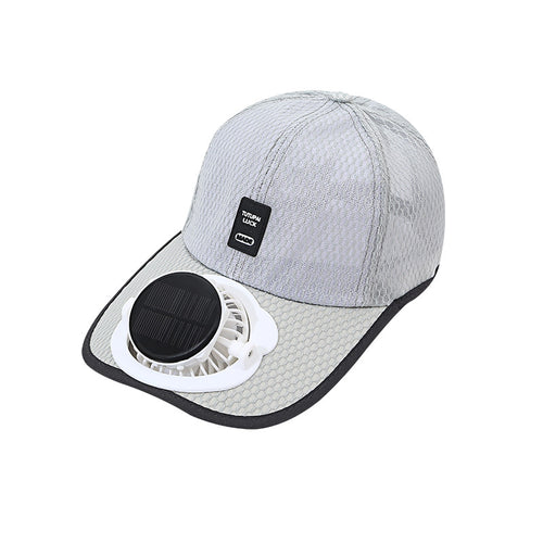 Adult summer solar charging with fan hat men and women breathable mesh sun protection outdoor sun-proof peaked cap SUN N.