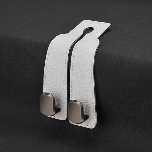 Car rear seat storage small hook turned leather zinc alloy ABS car double hook SUN N.