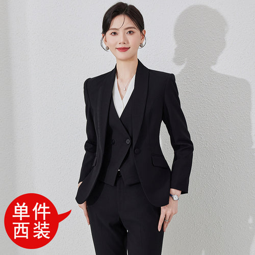 Grey Suit Jacket Women's Spring and Autumn New Business Wear Dress Temperament Goddess Fan Manager Light Workplace Suit suit SUN N.