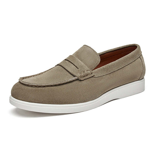 Mocassins en cuir véritable homme – élégants et confortables avec finition givrée mate