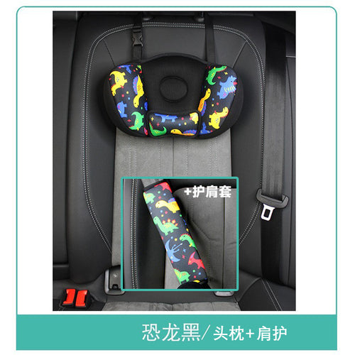 Cross-Border Anti-Stranglehold Car Seat Belt Hanging Cartoon Pillow Car Rear Seat Cushion Neck Protector Children's Headrest SUN N.