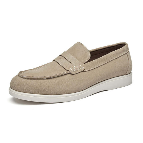 Mocassins en cuir véritable homme – élégants et confortables avec finition givrée mate