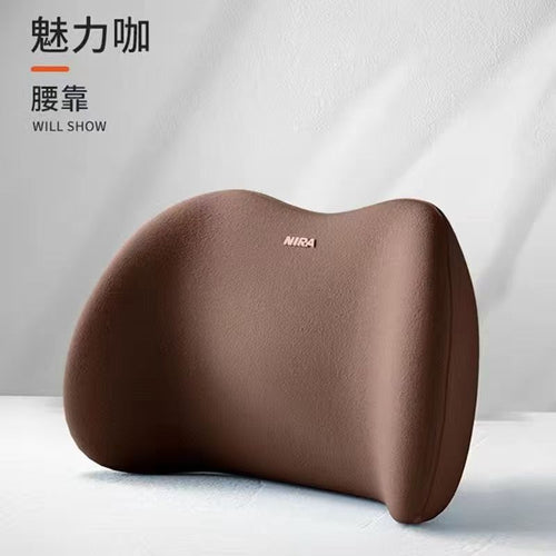 Coussin Lombaire & Appui-Tête Voiture – Oreiller Cou, Soutien Dos & Confort de Conduite SUN N.