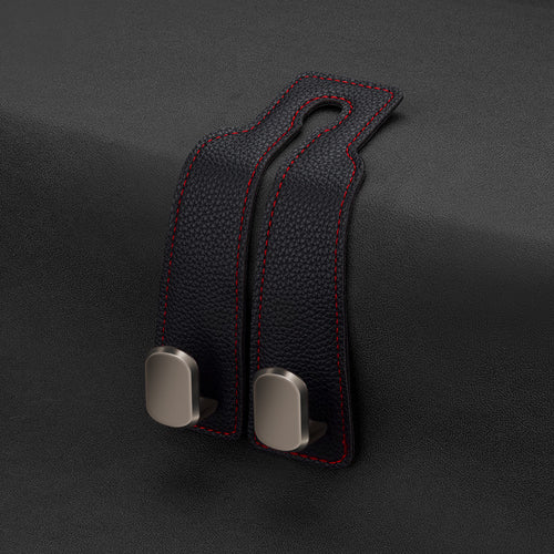 Car rear seat storage small hook turned leather zinc alloy ABS car double hook SUN N.