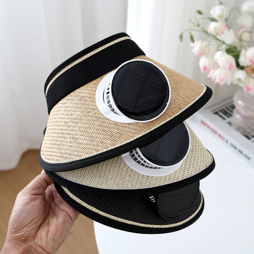 Summer Large Brim Electric Sun Hat Fan Hat Men's Anti-Uv Fisherman Hat Sun Protection Sun Hat Women SUN N.