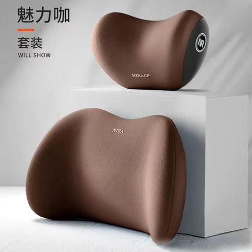Coussin Lombaire & Appui-Tête Voiture – Oreiller Cou, Soutien Dos & Confort de Conduite SUN N.