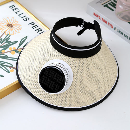 Chapeau de soleil à large bord – Ventilateur intégré, protection UV SUN N.