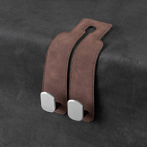Car rear seat storage small hook turned leather zinc alloy ABS car double hook SUN N.