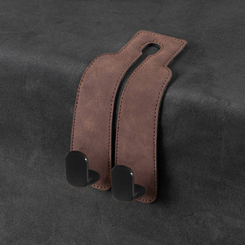 Car rear seat storage small hook turned leather zinc alloy ABS car double hook SUN N.
