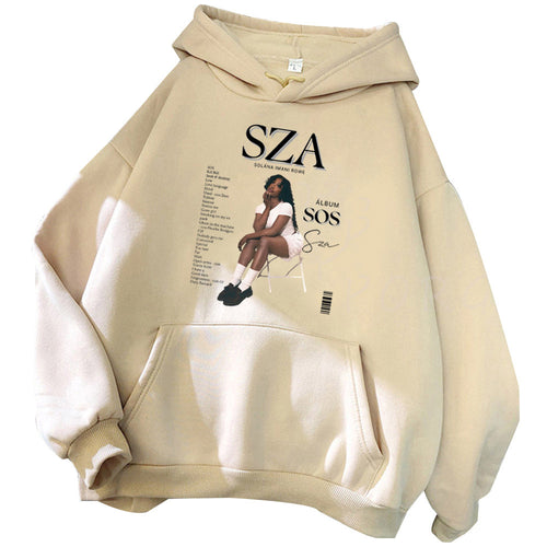 Sza Sos Album Hoodie Sza Fan Hoodie Unisex Harajuku Sweatshi SUN N.