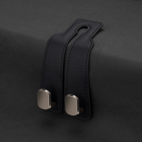 Car rear seat storage small hook turned leather zinc alloy ABS car double hook SUN N.