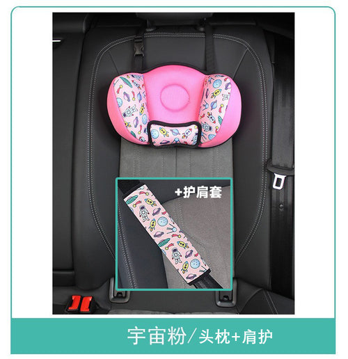 Cross-Border Anti-Stranglehold Car Seat Belt Hanging Cartoon Pillow Car Rear Seat Cushion Neck Protector Children's Headrest SUN N.