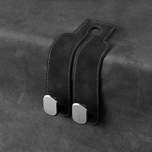 Car rear seat storage small hook turned leather zinc alloy ABS car double hook SUN N.