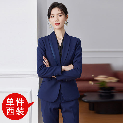 Grey Suit Jacket Women's Spring and Autumn New Business Wear Dress Temperament Goddess Fan Manager Light Workplace Suit suit SUN N.