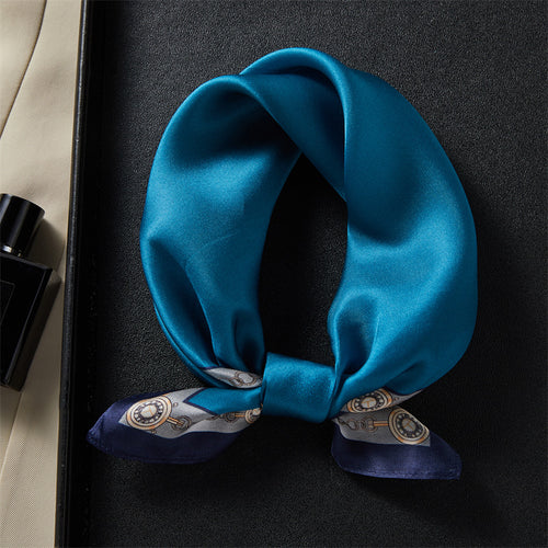 100% Silk Scarf Real Silk Premium Hangzhou Silk Small Square Scarf Spring and Autumn All-match Neck Protection Decorative Shirt Professional Scarf SUN N.
