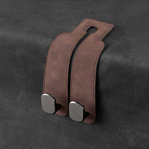 Car rear seat storage small hook turned leather zinc alloy ABS car double hook SUN N.